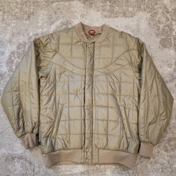 Jordan Other - Jordan Brand Tan/Gold Quilted Bomber Jacket